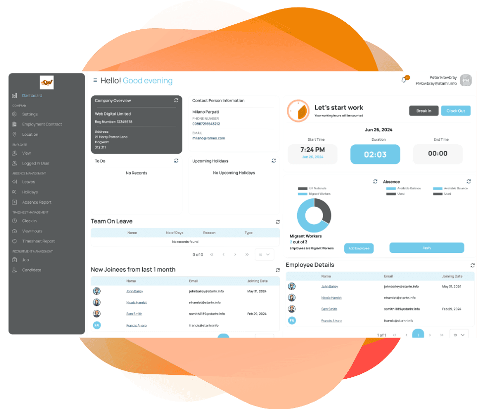 human resource software development services